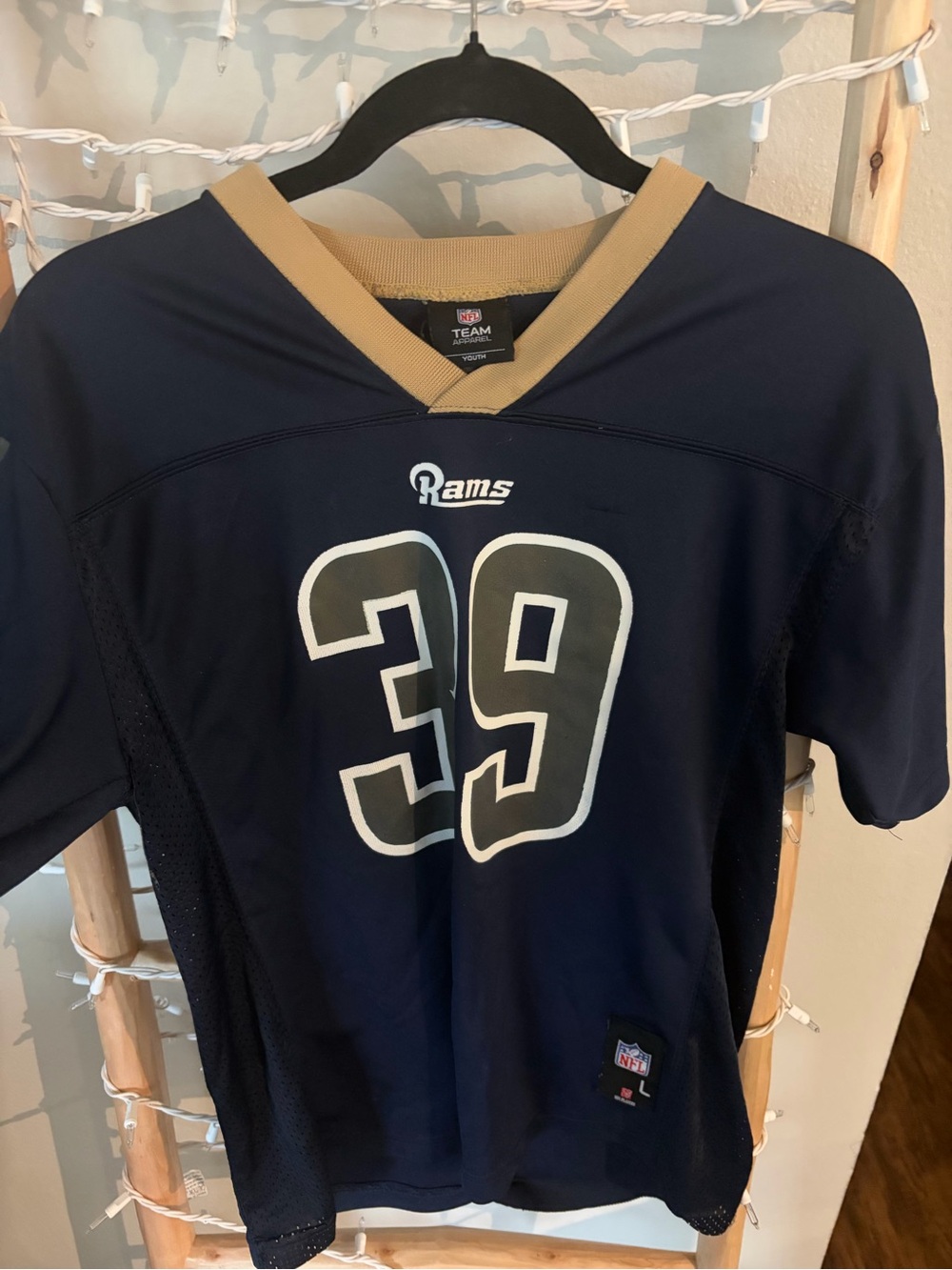 Los Angeles Rams #39 Navy and Gold Men’s Football Jersey